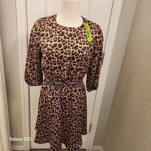Sam Edelman Leopard Print Midi Dress. NWT. Size 4